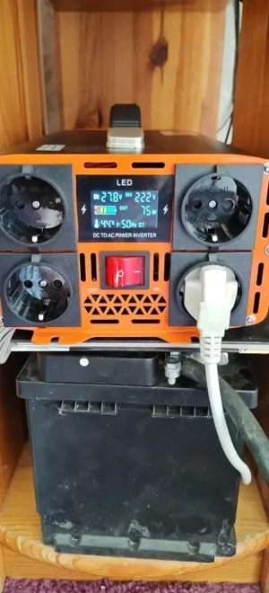 Invertor 24V 5000W sinus pur 4 prize   rulote, camper, off-grid, camion, TIR - imagine 4