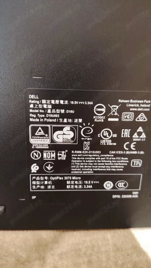  Calculator Dell Optiplex 3070 SSD 256 GB, 8 GB RAM - imagine 4