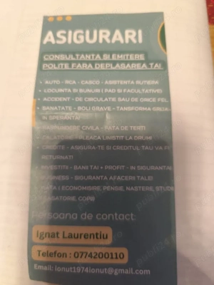 Consultant in Asigurari