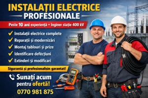 Instalații electrice profesionale | Experiență 10+ ani | Execuție și reparații