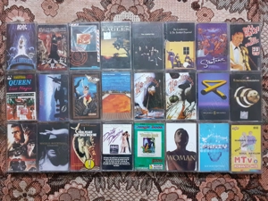 Casete audio cu muzică disco, pop, tehno, rock, jazz, rytm & blues
