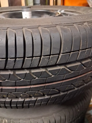 4 roti de vara cu jante si suport - imagine 3