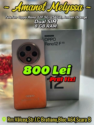 Telefon Oppo Reno12 F, 5G, Amber Orange