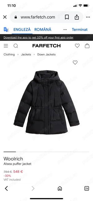 Vând geacă de damă Woolrich, culoare kaki, mărimea S, nepurtată (stare impecabilă). - imagine 5