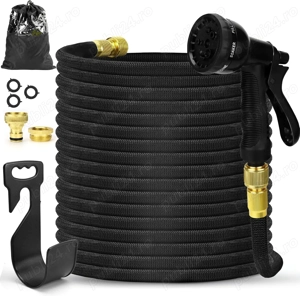 Furtun de grădină flexibil 30 m   Extensibil, ușor și anti-încurcare