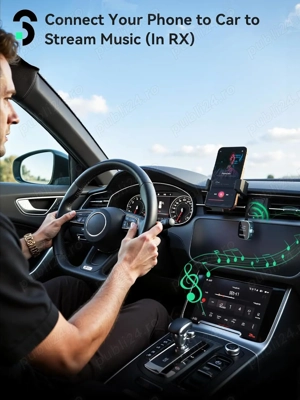 Adaptor Bluetooth 5.3 SOOMFON   Transmițător & Receptor 2 în 1, cu Ecran LCD și Conectare Duală (Pen - imagine 3