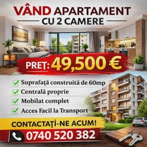 Apartament  2 camere, ' Mobilat  Resita