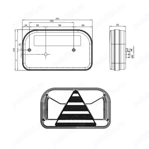 Lampa spate 240x140, 7 functii, iluminare numar, LED, dreapta, FT-170 Fristom, FT 170 - imagine 8