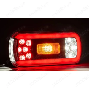 Lampa spate 220x100, 6 functii, cu mers inapoi si numar, LED, FT-130 Fristom, FT 130