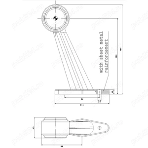Lampă gabarit cu brat drept 88 mm FT-009 A - LED Fristom - imagine 5