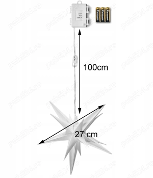 Set 2 Stele LED AMARE,   27 cm, Alb Cald, IP44, cu Timer