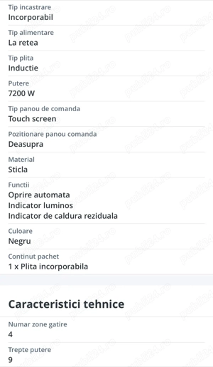 Plita inductie Arctic - noua nefolosita - - imagine 3