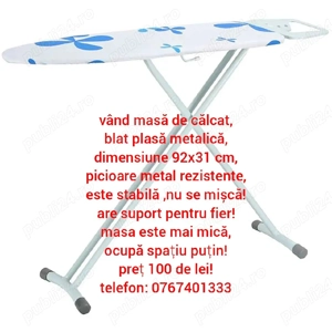 vând masă de călcat rezistentă și practică!