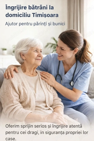 Îngrijire bătrâni la domiciliu Timiș  Ajutor pentru părinți și bunici 