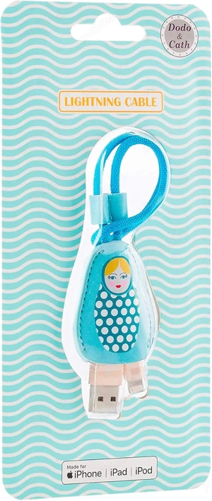 Cablu USB Lightning Dodo & Cath, Anti Încâlcire, 38.5 cm, MFI Certified   Design Russian Doll