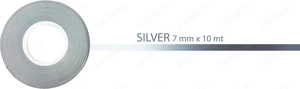 Bandă decorativă auto Quattroerre – Argintiu, 7 mm x 10 m - imagine 2