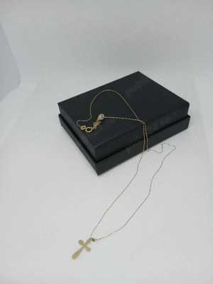 lant aur dama 14k cu cruciuliță 