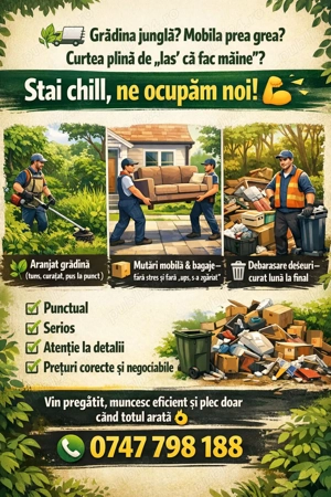 Mutari mobilier, Debarasam deșeuri. 