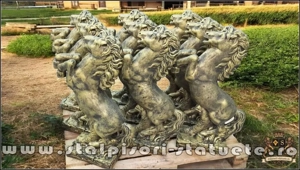 Statuetă căluț mic, auriu patinat, model S37. - imagine 2