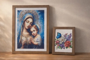 Set - Icoană cu diamante 5D + Mini-tablou cu diamante 5D fluture  