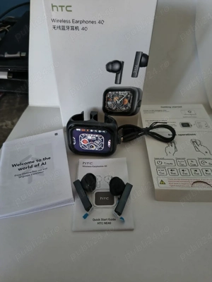 Căști Bluetooth True Wireless HTC Smart AI Translator Titanium Black  - imagine 3