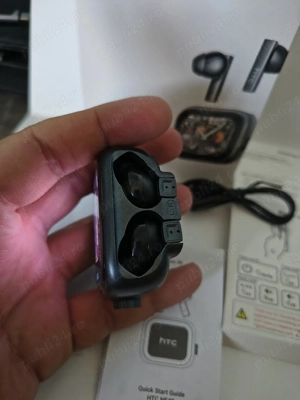 Căști Bluetooth True Wireless HTC Smart AI Translator Titanium Black  - imagine 5