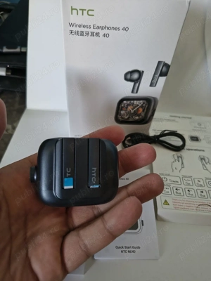 Căști Bluetooth True Wireless HTC Smart AI Translator Titanium Black  - imagine 2