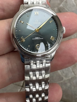 Omega De Ville Prestige Ladies 34 mm Green Dial VSF A8800 - imagine 4