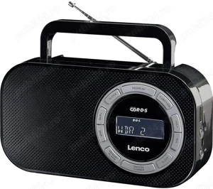 Radio Portabil LENCO PR2700   FM, USB, RDS, Alarmă & Sleep Timer   Negru Argintiu- resigilat