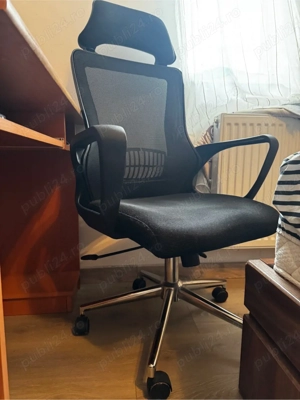 Scaun Birou Ergonomic, Mesh Respirabil, Suport Lombar și Tetieră