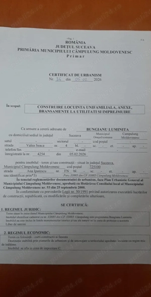 vind teren intravilan construcții în Câmpulung Moldovenesc județul Suceava 