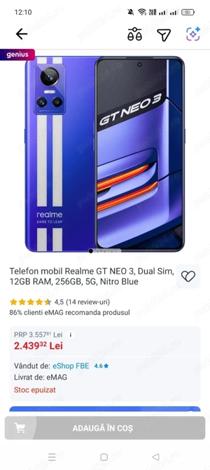 Telefoane mobile marca Realme GT Neo.