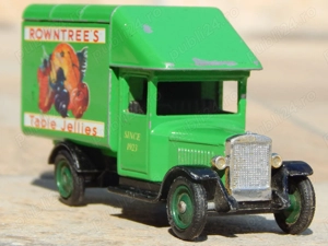 Macheta Morris Parcel Van 1930 Aniversare 70 ani Rowntrees Jelly Lledo 1993 uzata - imagine 3