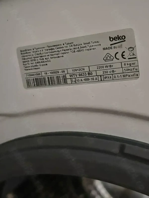 Mașină de spălat Beko WTV6633B0   6 kg, 1200 rpm, A+++ - imagine 5