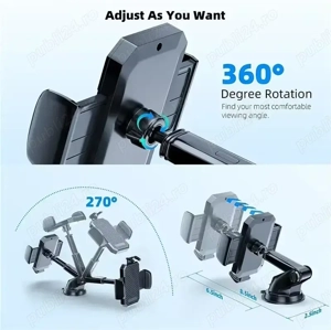 Suport auto telefon Montare pe parbriz/ bord cu ventuza Reglare 360 - imagine 5