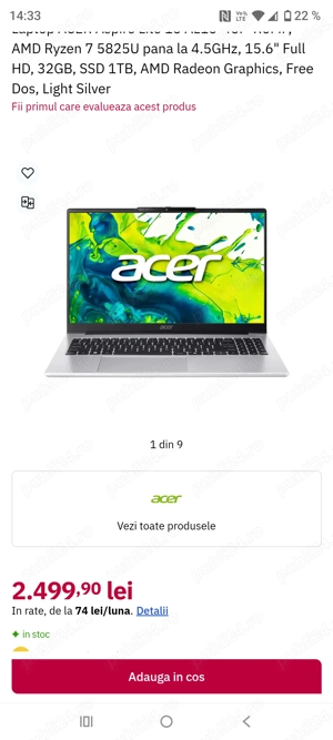 Se vinde Acer aspire 3  - imagine 2