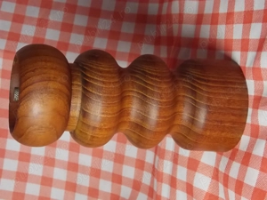 Rasnita sculpturala piper din lemn de teak Galatix England