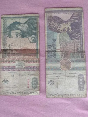 Bancnote vechi 500 lei ,1000 lei ,5000 lei