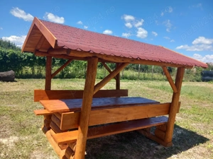 Foisor Ciuperca de gradina din lemn masiv - imagine 2