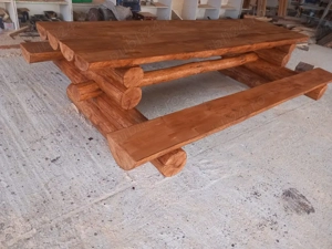 Foisor Ciuperca de gradina din lemn masiv - imagine 5