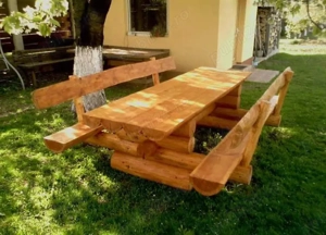 Foisor Ciuperca de gradina din lemn masiv - imagine 4