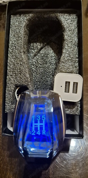 Nucă schimbător viteze cu led RGB - imagine 4