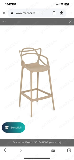 Set scaune bar din plastic 