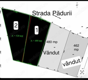 2 loturi teren intravilan la padure Lunca Calnicului, Prejmer, 480 mp si 520 mp, 23.500 euro bucata  - imagine 3