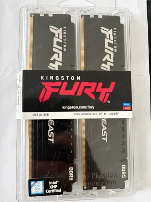 Vand memorii ram Kit 2x16GB (32GB) Kingston Fury Beast DDR5