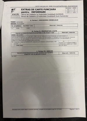 Vând teren Gura Humorului 