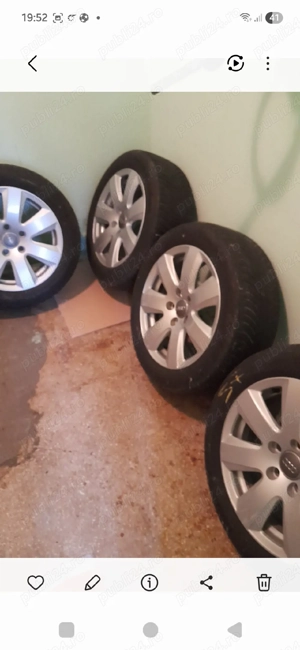 Vând jante originale Audi A4  205/55/R16 - imagine 2