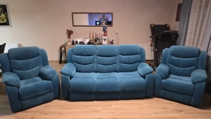 Vand set canapea extensibila + fotolii recliner