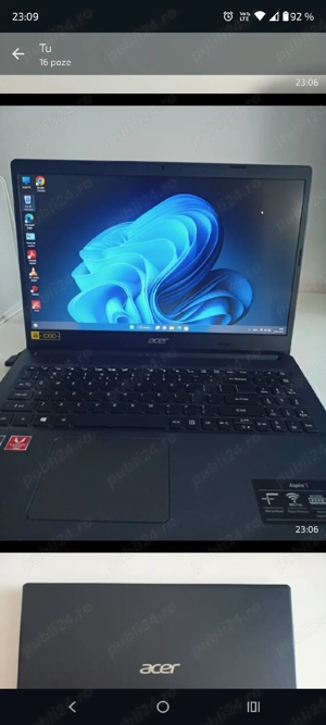 Laptop Acer Aspire Ryzen 5, 512GB SSD, 8 GB RAM, VEGA 8 placa dedicată