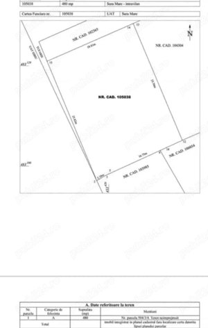 Vand teren 480 mp Sura Mare